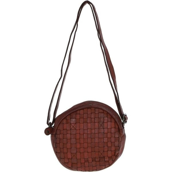 'Rifugio in Pelle' Leather Round Crossbody Bag: GR-6117S