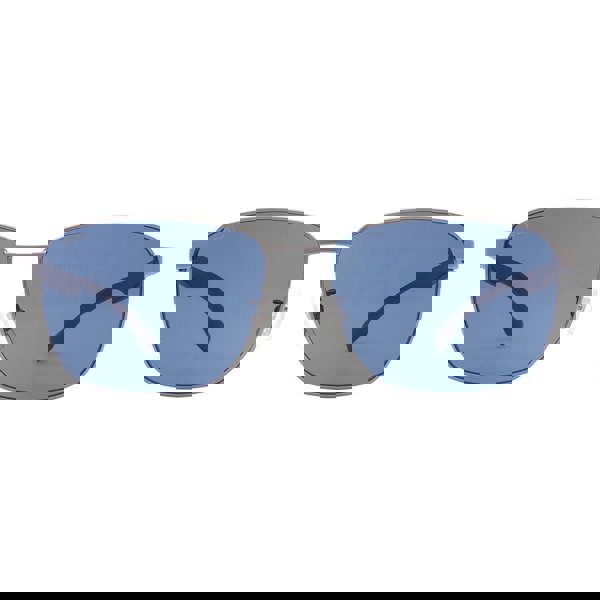 Hugo Boss Mens Rectangle Sunglasses - Dark Ruthenium/Blue - 