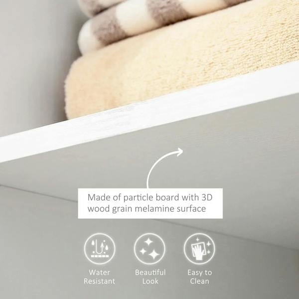 White particle board surface with 3D wood-grain melamine finish