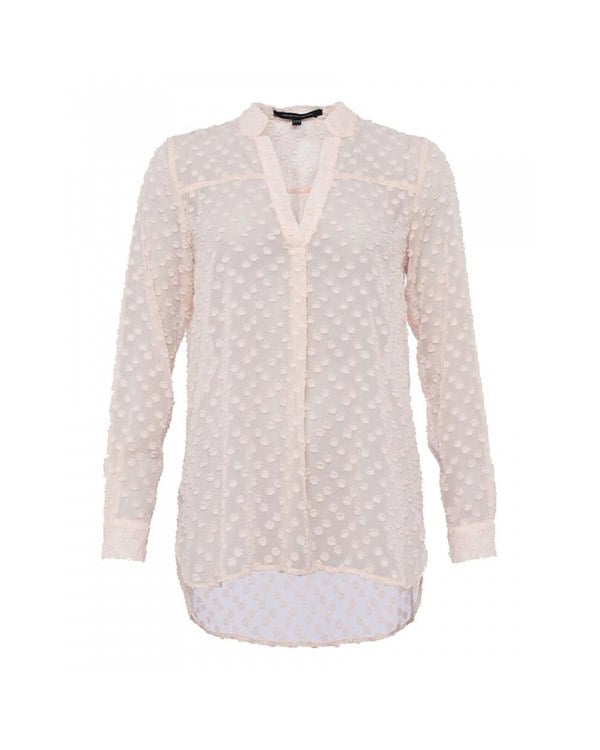 French Connection Lucy Sheer Long Sleeved Pop Over Shirt
