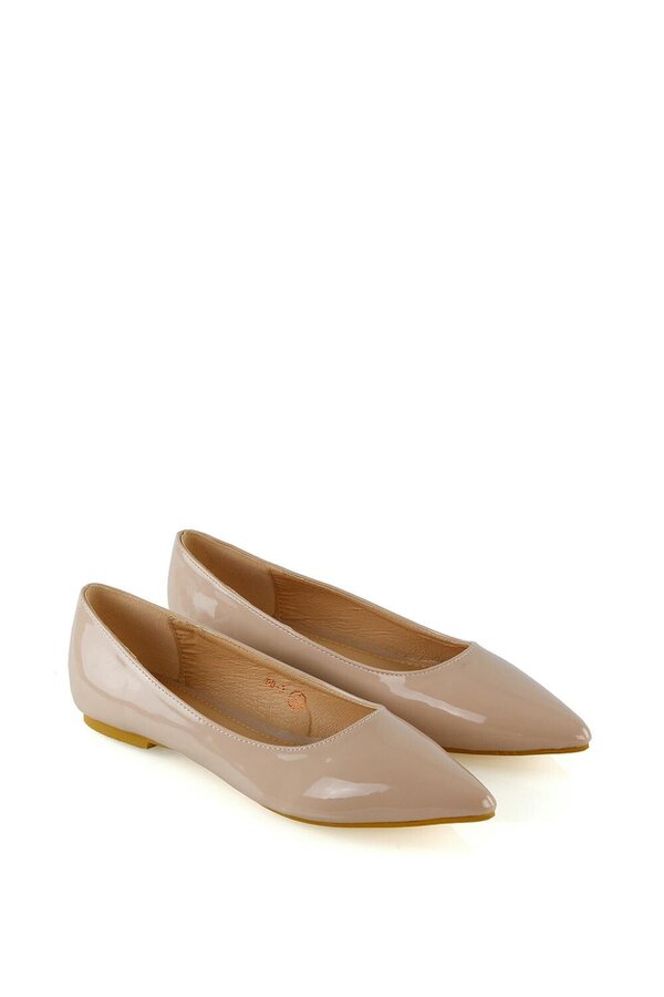 XY LONDON Slip on Pointed Toe Flat Ballerina Pump Shoes