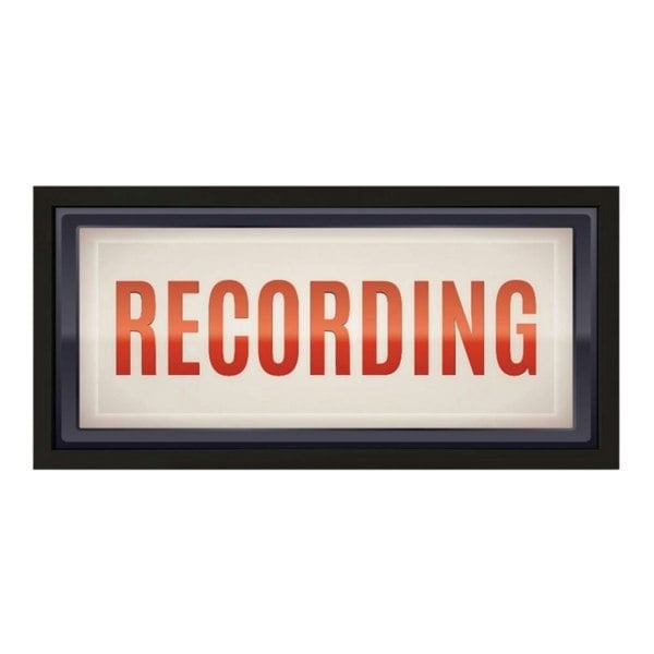 Wall Art Framed Print  Recording Sign