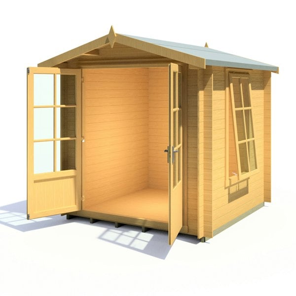 Shire Barn ale 7x7 Log Cabin 19mm interlock Cladding - Best Shed
