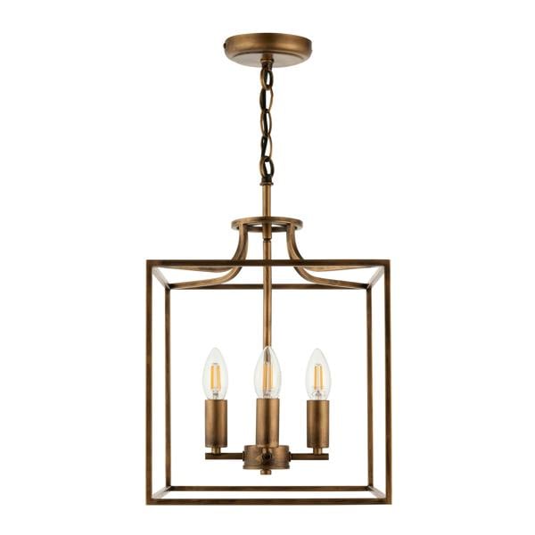 Pagazzi Lighting Grove Matte Antique Brass Ceiling Light Pendant