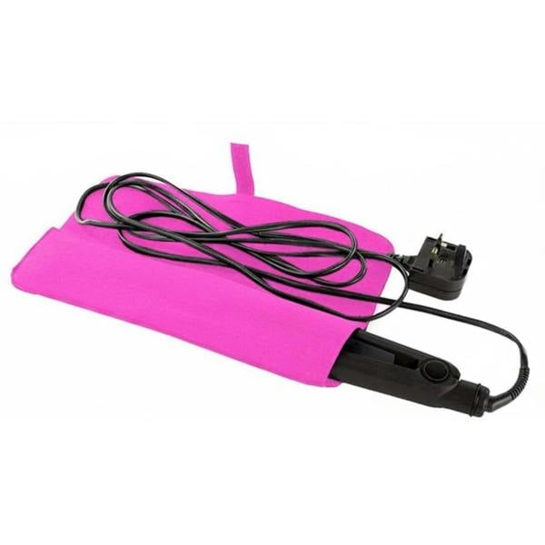 Aquarius Envie Hair Straightener Heat Protection Storage Case Pink Foldable Flat Iron Bag