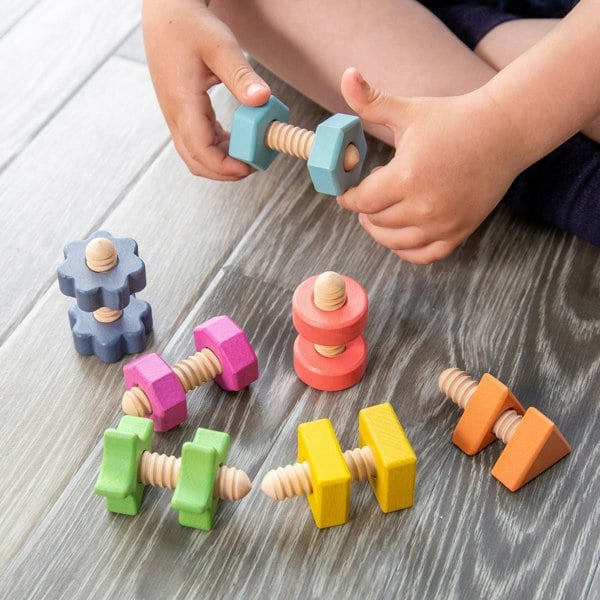 tickit Rainbow Wooden Nuts & Bolts