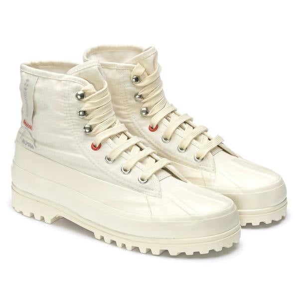 Superga Womens/Ladies 2481 Alpina Ripstop High Tops - Natural Beige/Orange Tomato - 