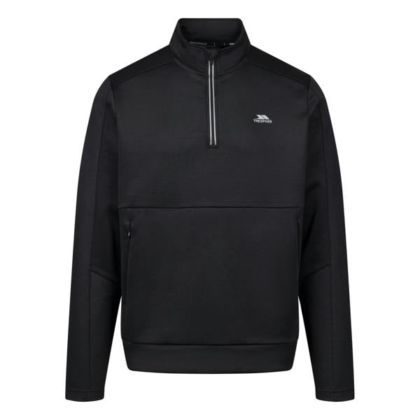 Trespass Mens Jay Quarter Zip Long-Sleeved Top - Black - 