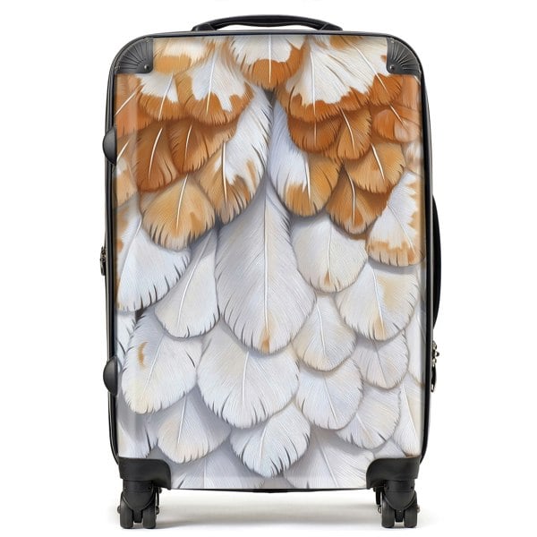 Warren Reed Barn Owl Feather Print Suitcase