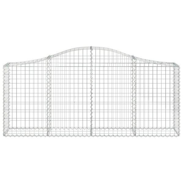 Berkfield Arched Gabion Baskets 11 pcs 200x30x80/100 cm Galvanised Iron