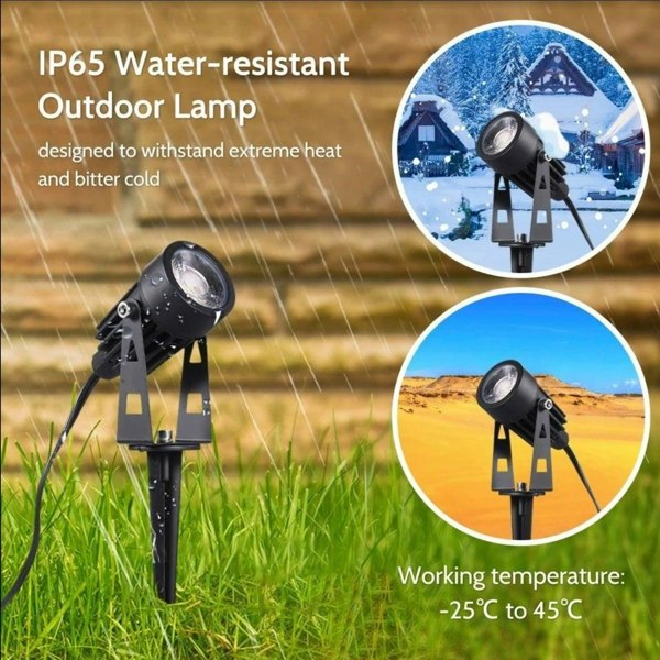 4 in 1 LED Colour Spotlights Garden Landscape Up / Spot / Stake Lights 12V Blue / Red / Yellow / Green - Lighting Legends