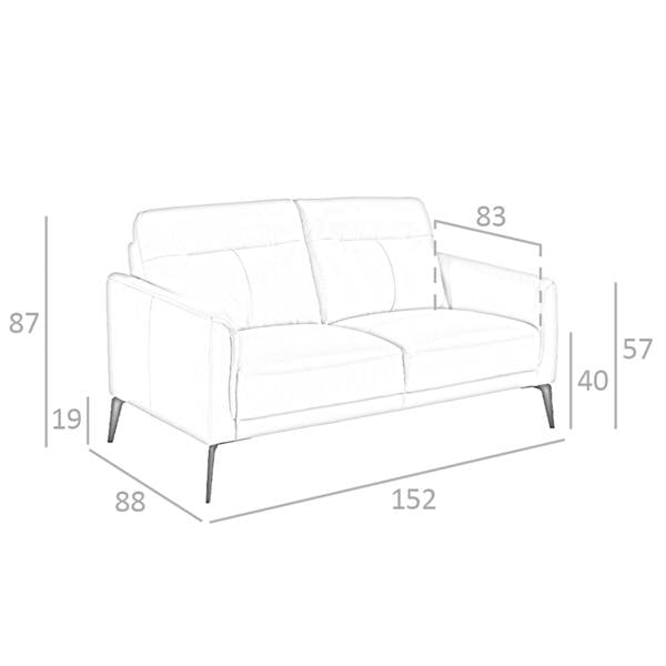 Angel Cerdá Taupe grey leather sofa 6137/6138