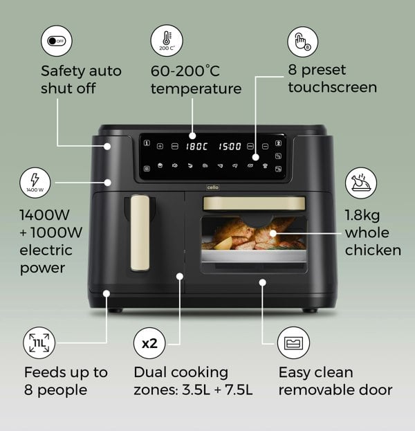Cello 13-in-1 Airfryer & Home Oven