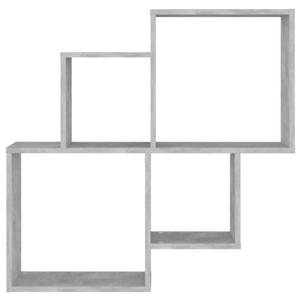 Berkfield Wall Cube Shelf Concrete Grey 80x15x78.5 cm Engineered Wood