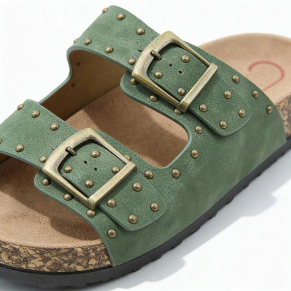 Heavenly Feet POLLY Mules Sandals   in  Green