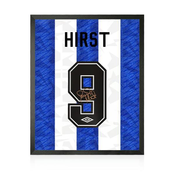 David Hirst Signed Sheffield Wednesday Shirt Compact Display