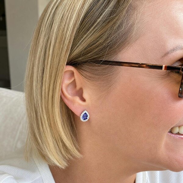 Cachet London Talma Silver Tanzanite Earrings