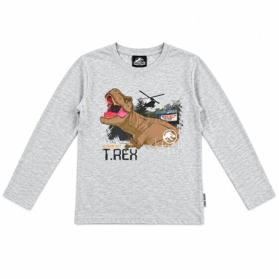 Onomato! Jurassic World Boys T-Rex 100% Cotton Pyjama Set 11-12 Years Grey