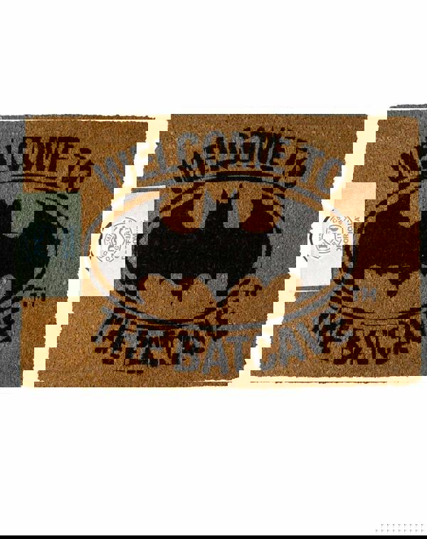 DC Comics Unisex Brown Batman Logo Coir Door Mat (One Size)
