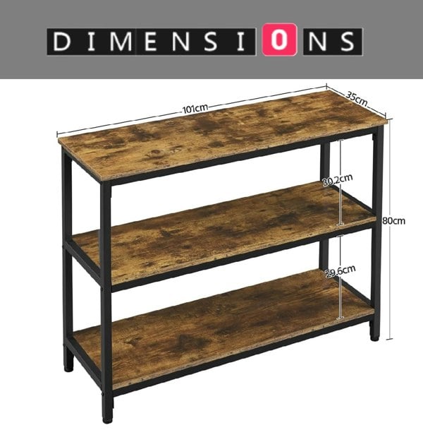 Modcraft 3 Tier Industrial Console Table