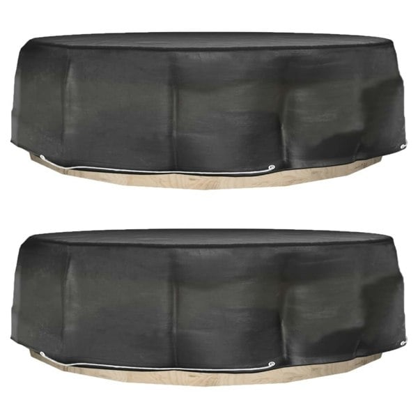 Berkfield Island Lounge Covers 2 pcs 8 Eyelets �_�”�_188x50 cm Round