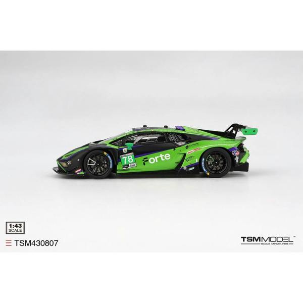 MCSlots Lamborghini Huracan GT3 EVO2 #78 Forte Racing 2024 IMSA Daytona 24Hrs 1:43 Scale TSM430807