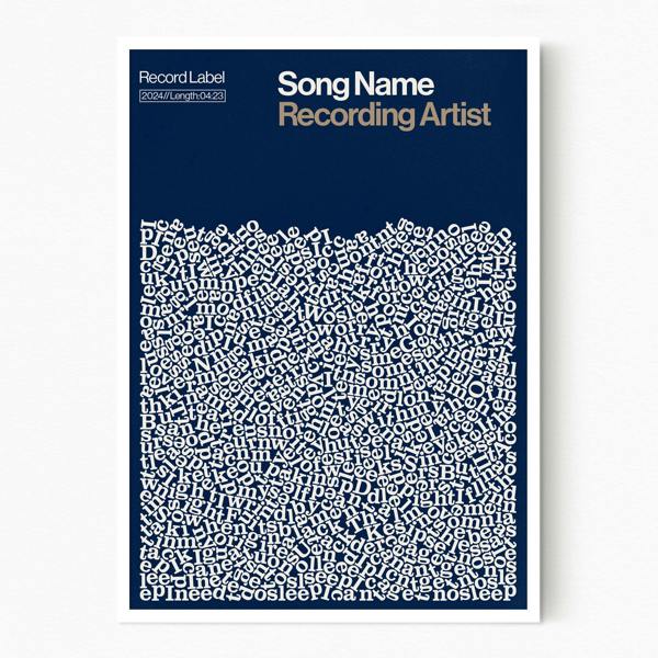 Reign&Hail Custom Song Lyric Print
