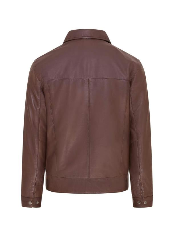 Infinity Leather Mens Retro Classic Leather Harrington Biker Jacket - Drammen