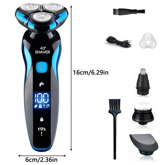 Havendro Shavers for Men Electric Razor Wet/Dry Rechargeable Rotary Cordless USB Charging