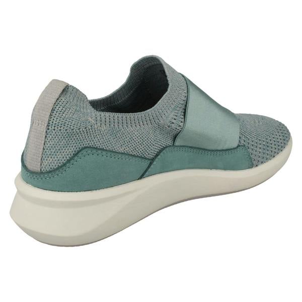 Clarks Ladies Clarks Elasticated Strap Detailed Trainers Un Rio Knit