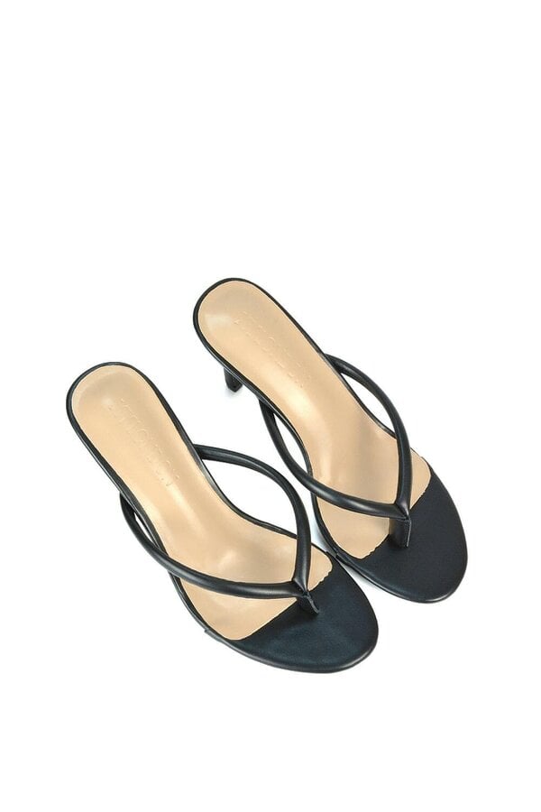 XY LONDON Stiletto High Heel Mules With Thong Strap