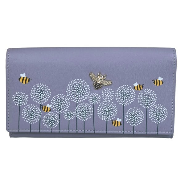 Mala Leather Moonflower Bumble Bee Matinee RFID Leather Purse