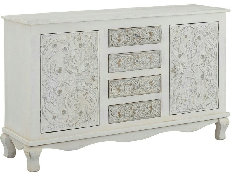 Dorel Home Asia Cabinet with 2 Doors in White