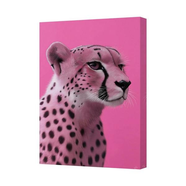 Benjamin Tate Design Pink Leopard Canvas Print Wall Art For Modern Home Decor