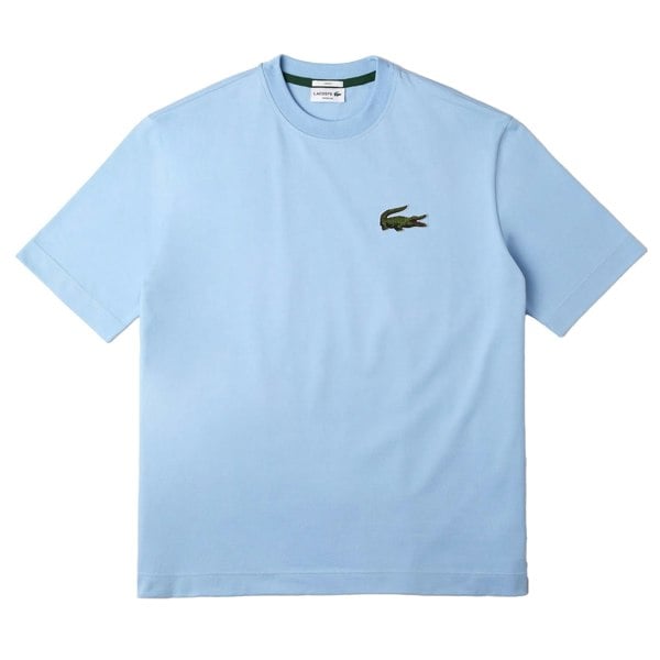 Lacoste Mens Organic Loose T-Shirt - Light Blue