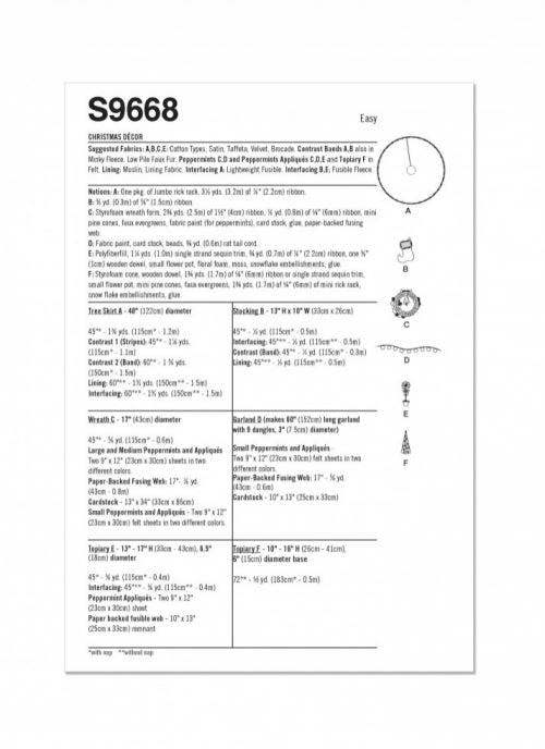 Simplicity Sewing Pattern 9668, Accessories OS (One Size) - Easy