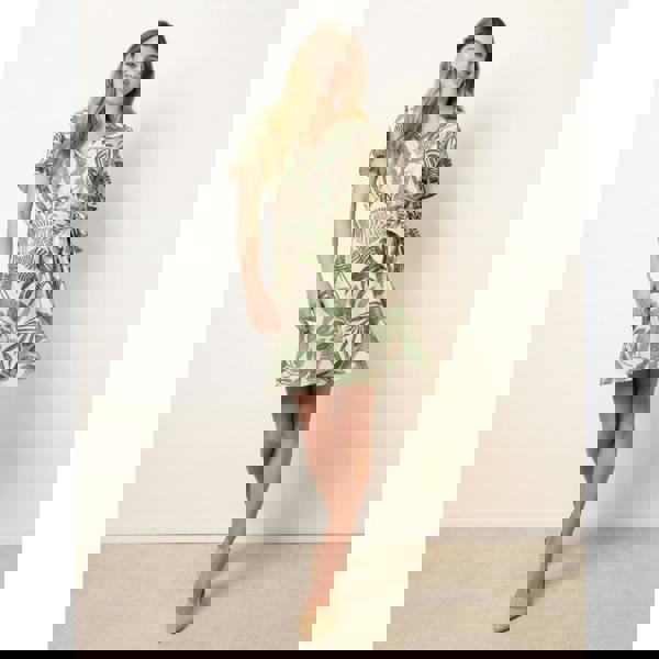 Blue Vanilla Wrap Front Sarong Mini Dress