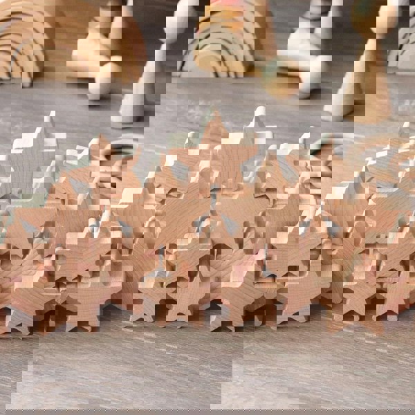 tickit Natural Wooden Stars