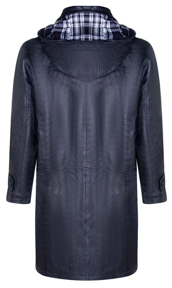 Infinity Leather Mens Leather Duffle Classic Coat-Aylesbury