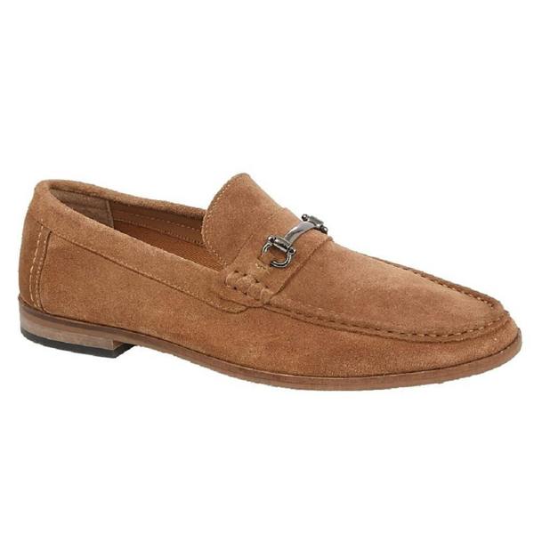 Roamers Mens Suede Slip-on Casual Shoes - Sand - 