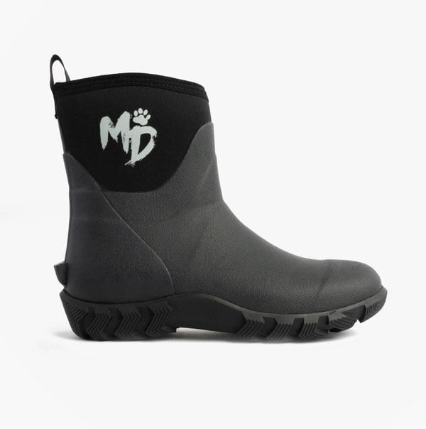 Mud Dogs RUTLAND SHORT Unisex Neoprene Wellington Boots Black
