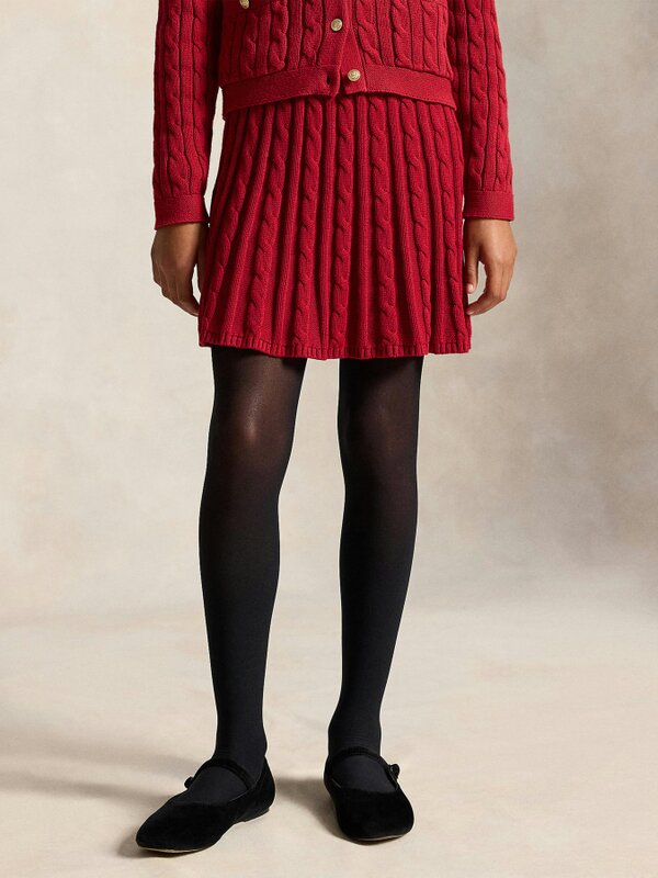 Ralph Lauren Kids Ralph Lauren Girls Cable Knit Skirt in Red