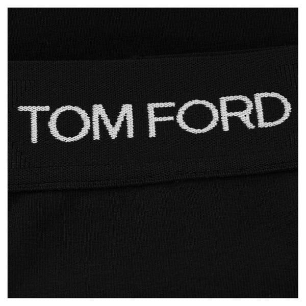Tom Ford Mens Cotton Jersey Boxer Shorts - Black - 
