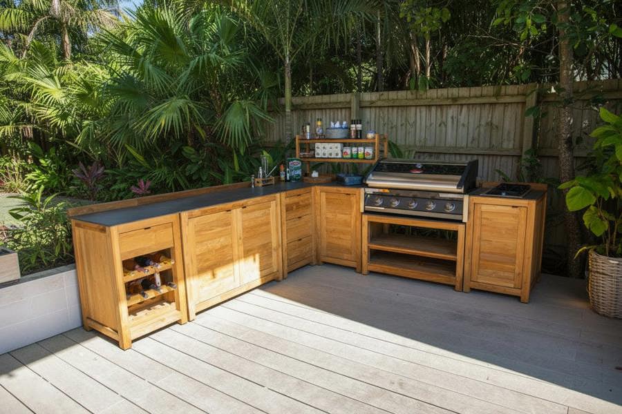 Ocean Designs Barletta Teak Outdoor Kitchen Set 1