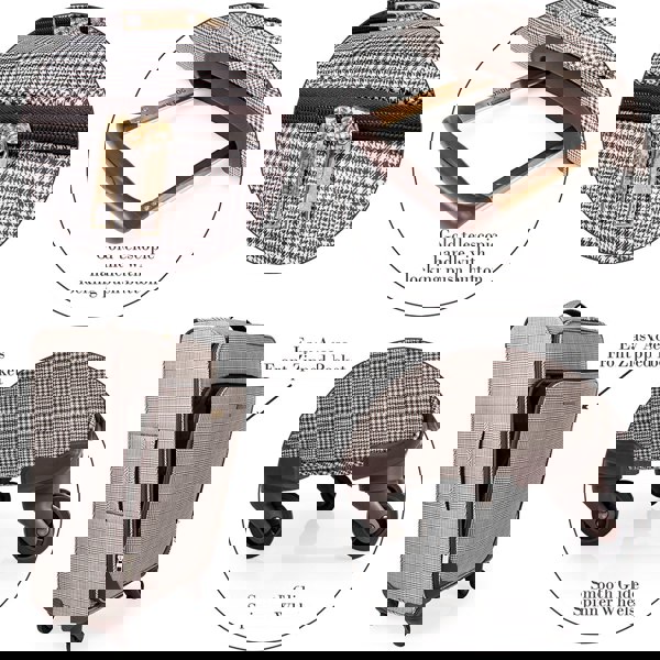 London Fog The Camberley Soft Shell Hold Luggage 4 Spinner Wheeled Suitcase