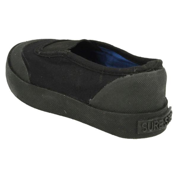 Sure Step Unisex Childrens Black Gusset Plimsolls 322-7305