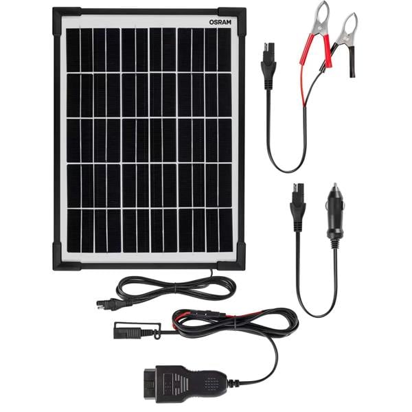 Osram OSP1000 Solar Battery Charger 12V with OBD Port Connector Trickle Panel