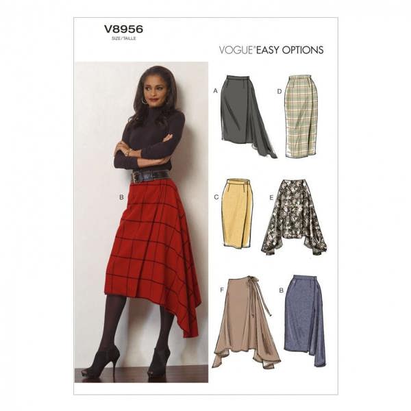 Vogue Sewing Pattern 8956, Skirts for Women, 6-8-10-12-14 - Easy