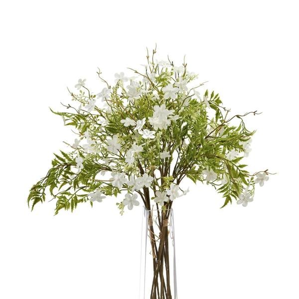 Wyld Haus Set of 3 Artificial Flowers Italian White Bellflower Bunches