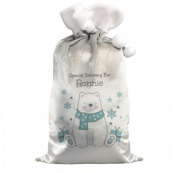Personalised Memento Company Personalised Polar Bear Christmas Sack